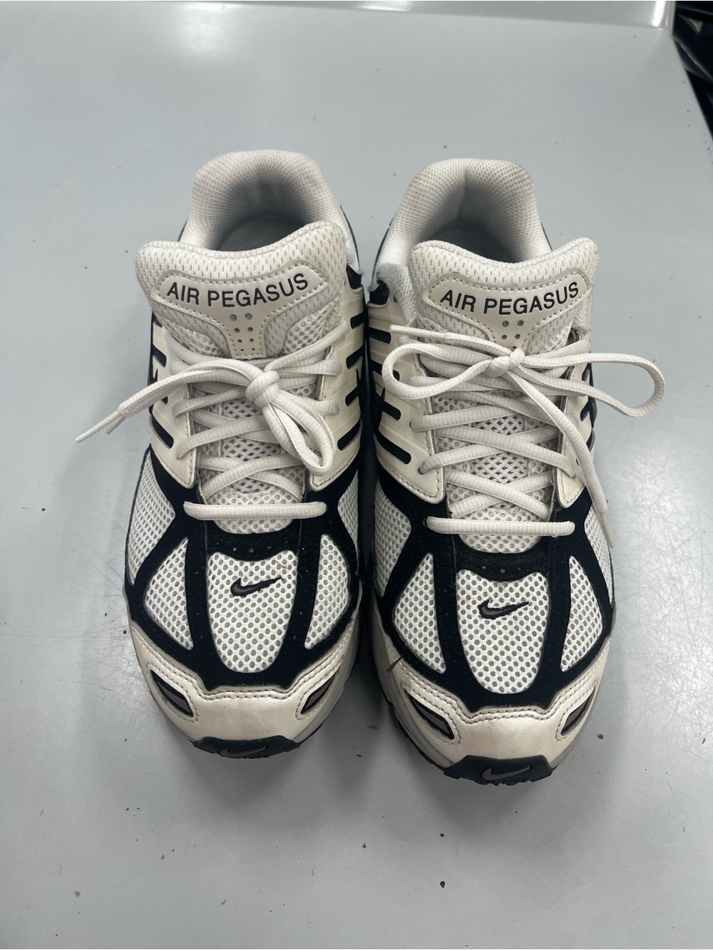 Nike Air Pegasus Kids White and Black Athletic Sneakers
